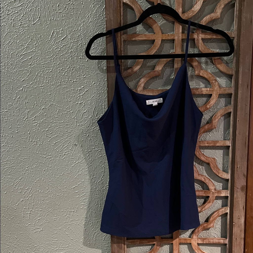Blue Cowl Neck Camisole